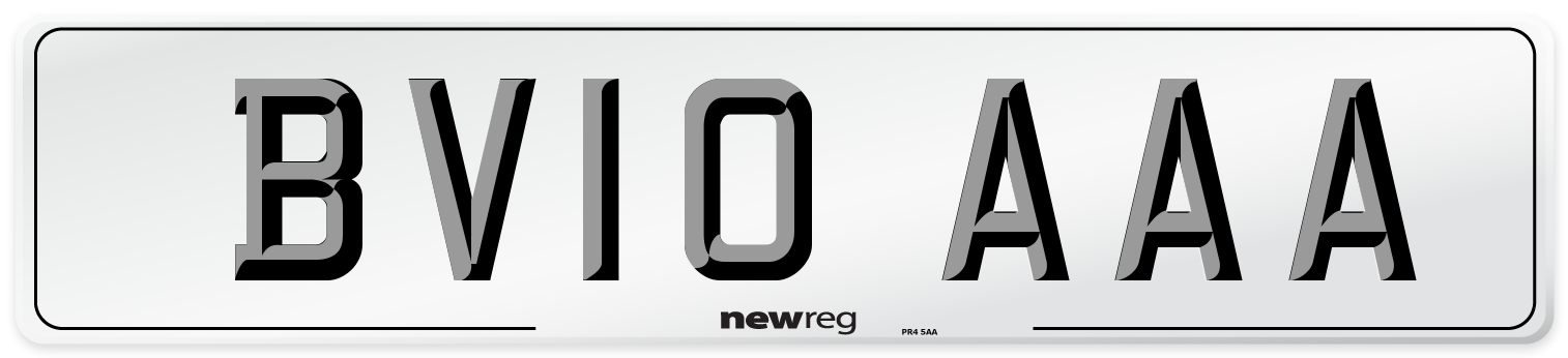 BV10 AAA Number Plate from New Reg